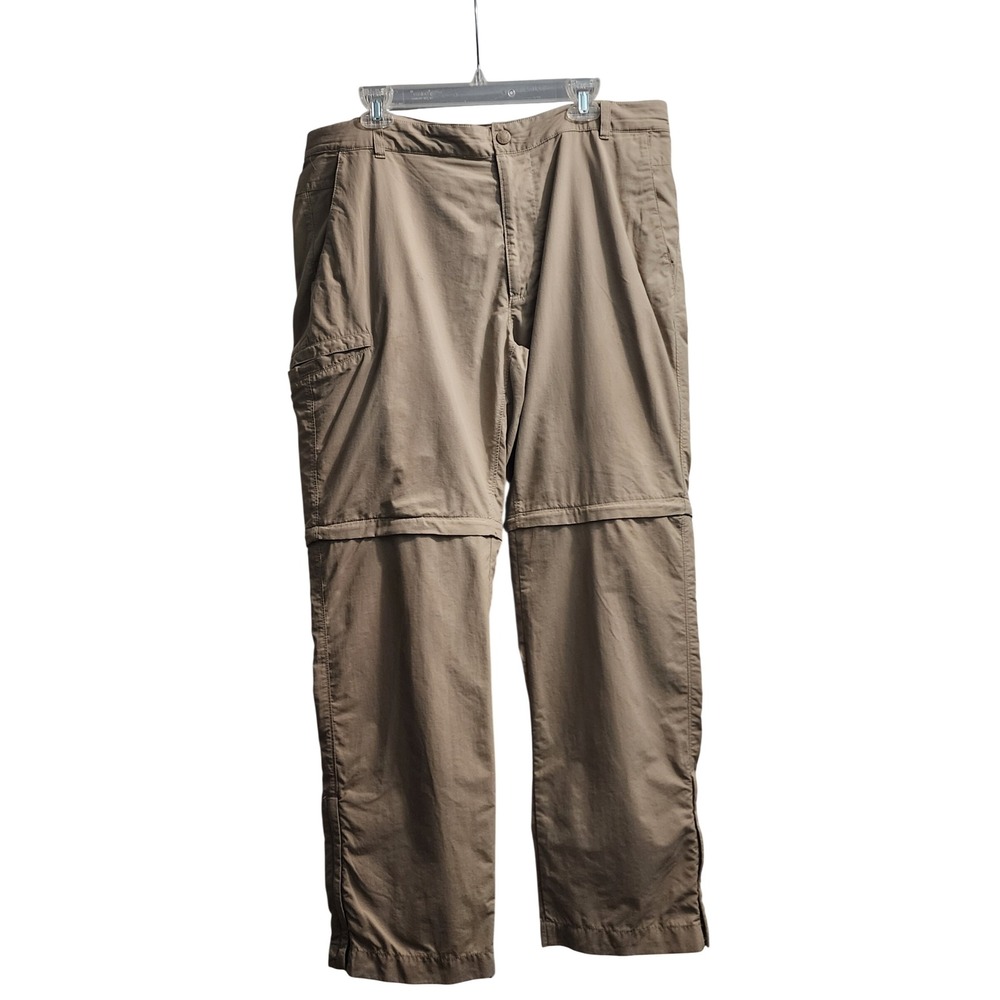 The North Face Mens 38 Regular Convertible Hiking Cargo Pants Khaki Tan Ripstop